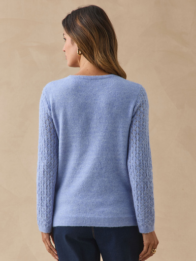 Pull avec jeu de points fantaisie