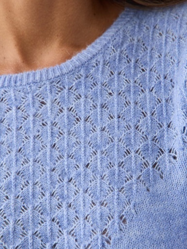 Pull avec jeu de points fantaisie