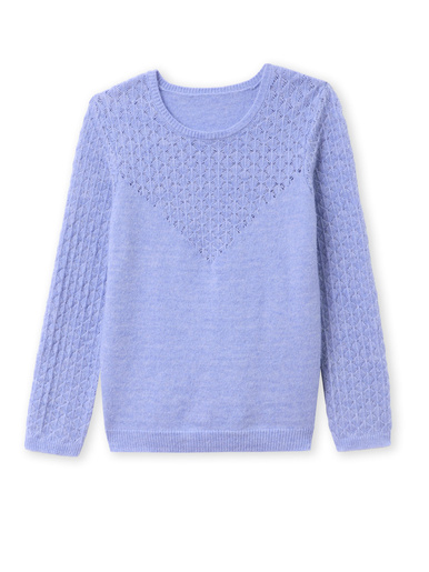 Pull avec jeu de points fantaisie