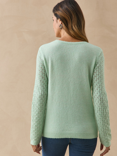 Pull avec jeu de points fantaisie
