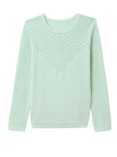 Pull avec jeu de points fantaisie