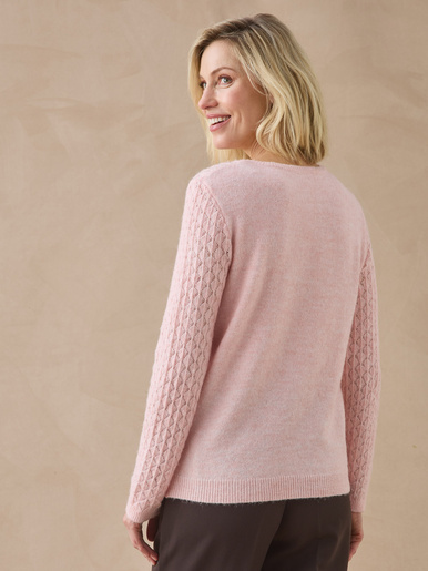Pull avec jeu de points fantaisie