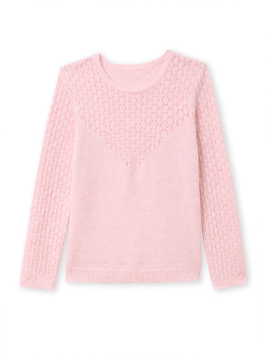 Pull avec jeu de points fantaisie