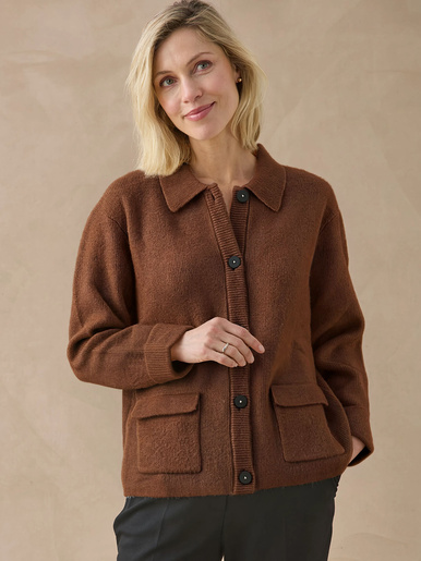 Gilet col pol en maille milano