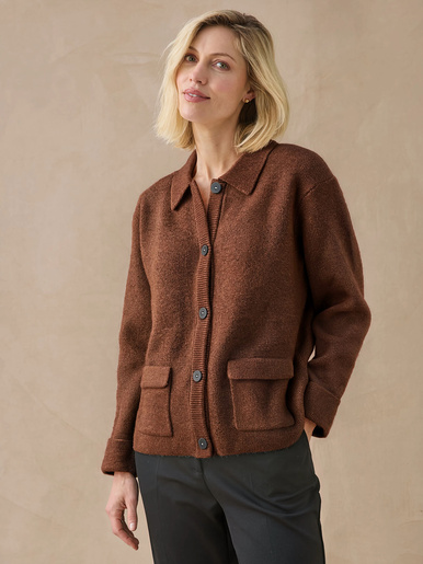 Gilet col pol en maille milano
