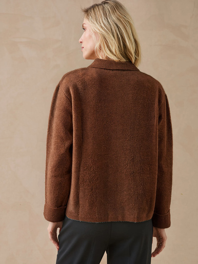 Gilet col pol en maille milano