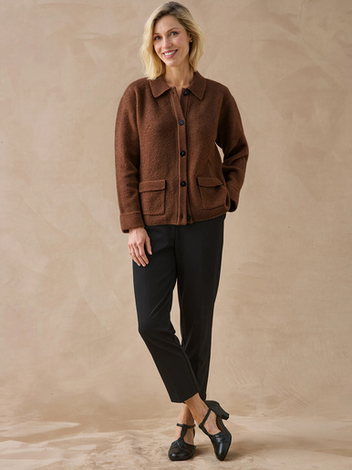 Gilet col pol en maille milano