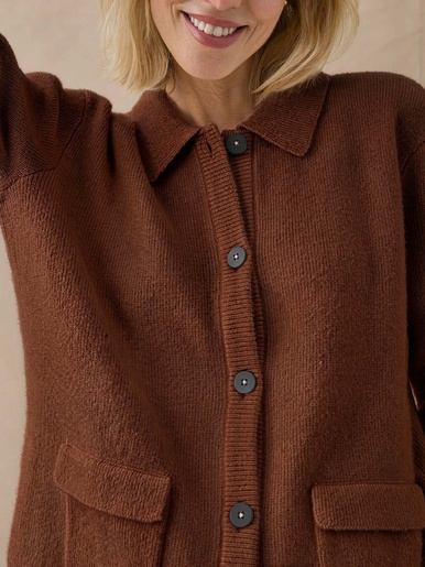 Gilet col pol en maille milano