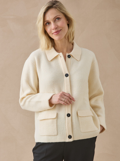 Gilet col pol en maille milano