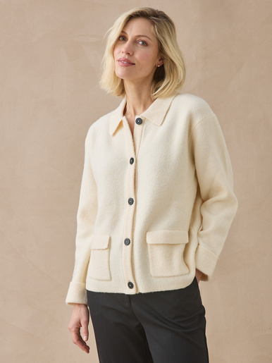 Gilet col pol en maille milano