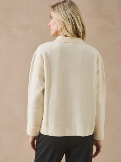 Gilet col pol en maille milano