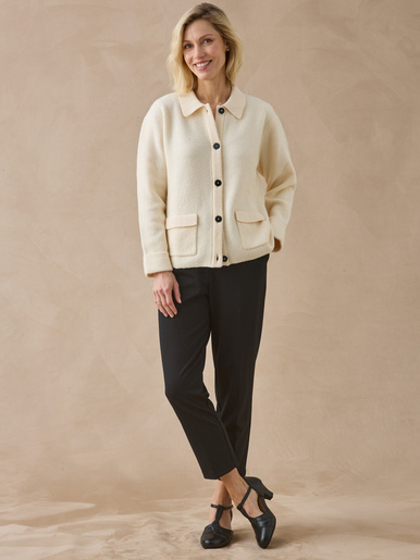Gilet col pol en maille milano