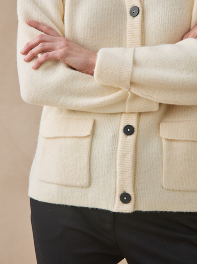 Gilet col pol en maille milano