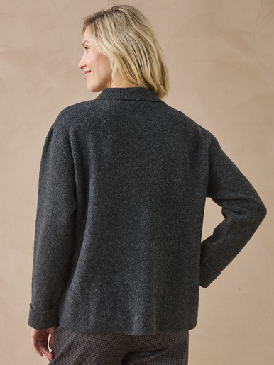 Gilet col pol en maille milano