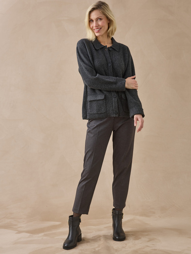 Gilet col pol en maille milano