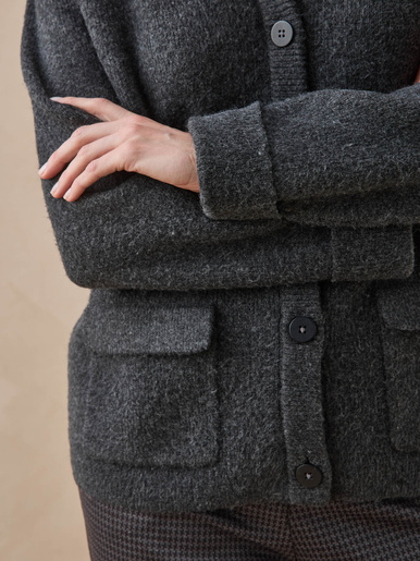 Gilet col pol en maille milano