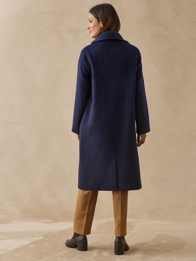 Manteau long avec écharpe amovible