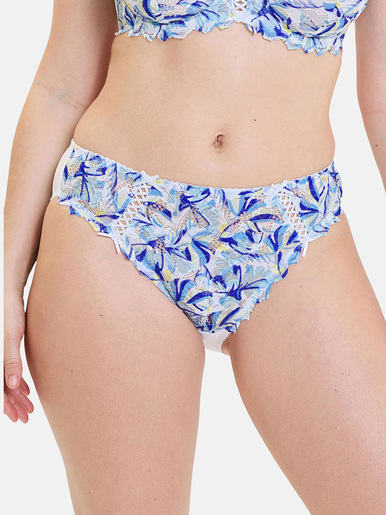 Culotte dentelle et microfibre Arum - Sans Complexe - Palmes graphiques