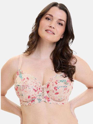 Soutien-gorge à armatures dentelle Arum - Sans Complexe - Fleurs champêtres