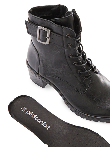 Boots cuir doublées suédine