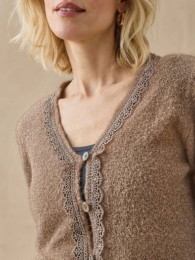 Gilet avec galon dentelle