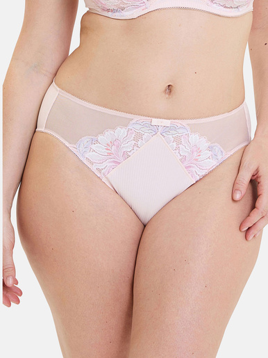 Culotte microfibre et dentelle - Sans Complexe - Poudré cosmétique