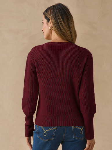 Pull manches en côtes anglaises