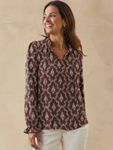 Blouse fluide volantée