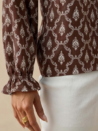 Blouse fluide volantée