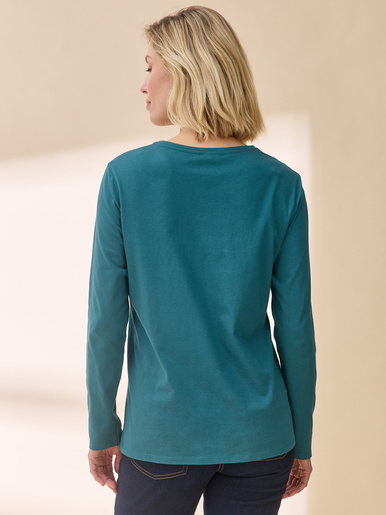 Tee-shirt brodé manches longues