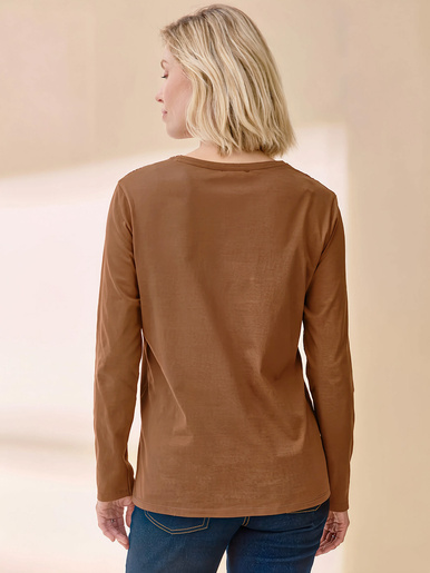 Tee-shirt brodé manches longues