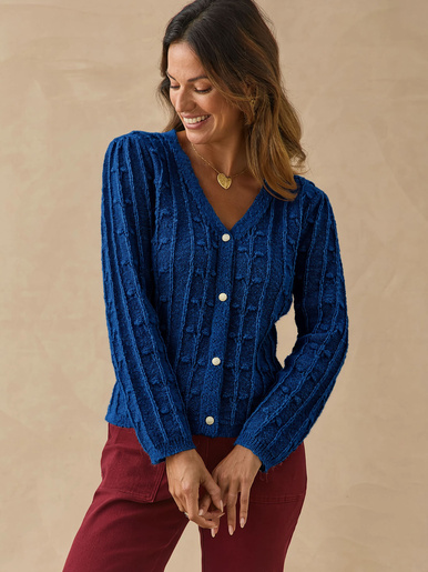 Gilet en maille fantaisie