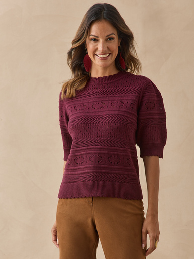 Pull point fantaisie ajouré