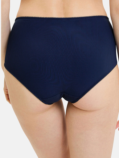 Culotte haute microfibre et dentelle
