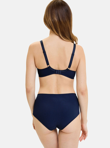 Culotte haute microfibre et dentelle