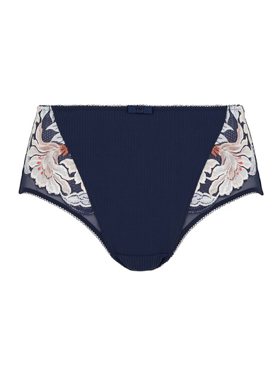 Culotte haute microfibre et dentelle