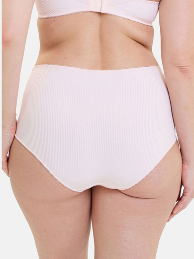 Culotte haute microfibre et dentelle