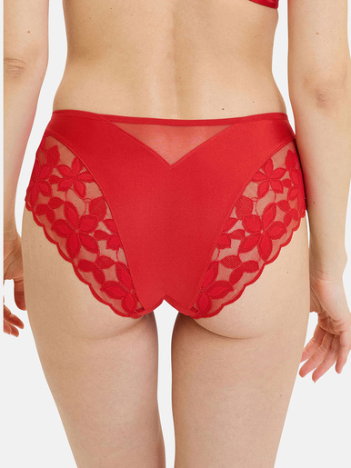 Culotte dentelle, tulle et microfibre