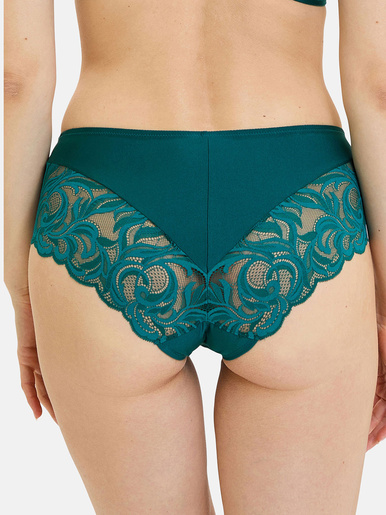 Culotte haute dentelle et microfibre
