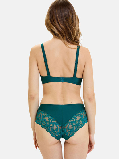 Culotte haute dentelle et microfibre