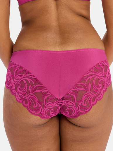 Culotte haute dentelle et microfibre