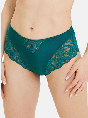 Culotte haute dentelle et microfibre