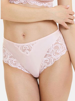 Culotte haute dentelle et microfibre