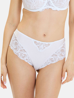 Culotte haute dentelle et microfibre