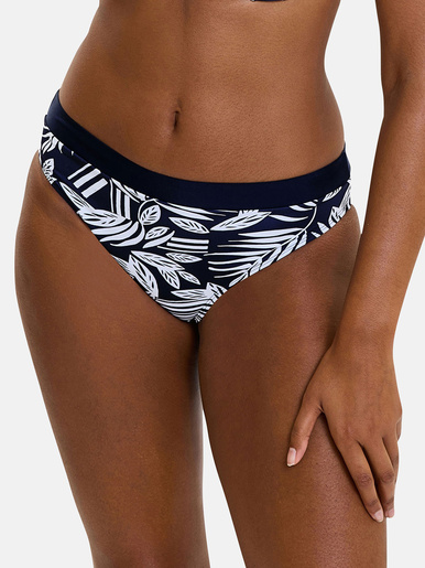 Culotte de bain - Sans Complexe - Feuilles graphiques bleu marine