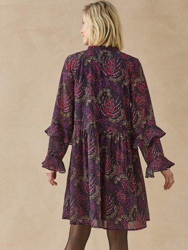 Robe ample courte col v