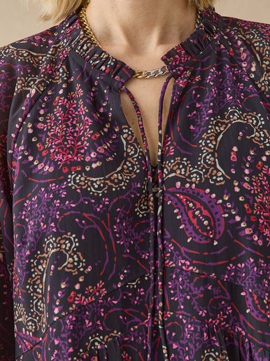 Robe ample courte col v