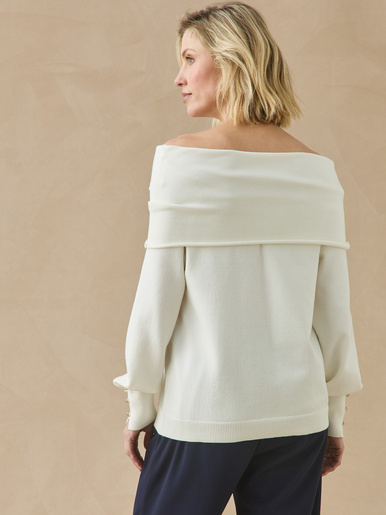 Pull col boule