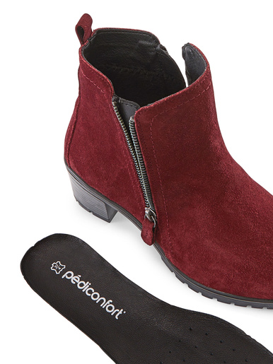 Boots dessus cuir velours