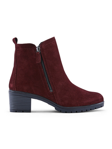 Boots cuir velours très larges